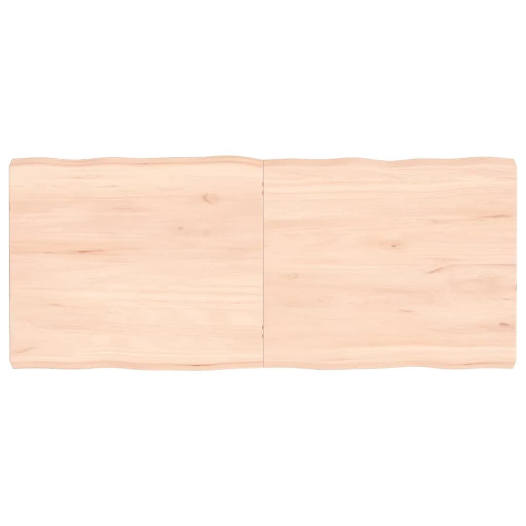 furnicato Tischplatte 140x60x(2-6) cm Massivholz Unbehandelt Baumkante (1 St)