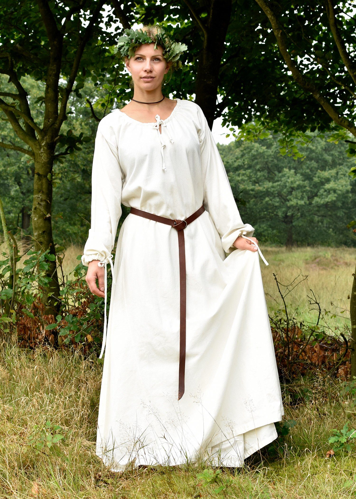 Battle Merchant Ritter-Kostüm Mittelalterkleid, Unterkleid Ana, natur