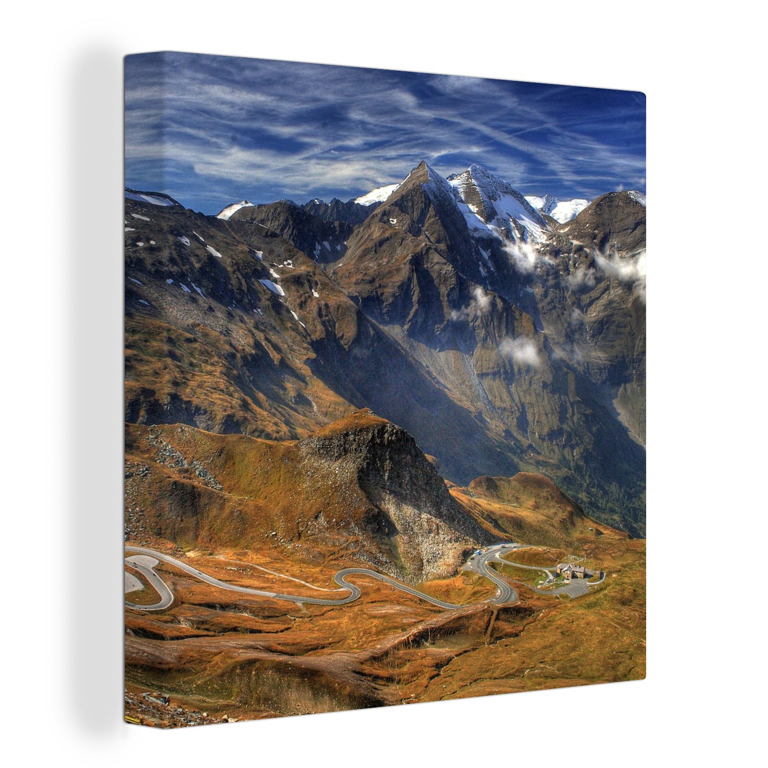 OneMillionCanvasses® Leinwandbild Der Weg zum höchsten Berg Österreichs, (1 St), Leinwand Bilder für Wohnzimmer Schlafzimmer