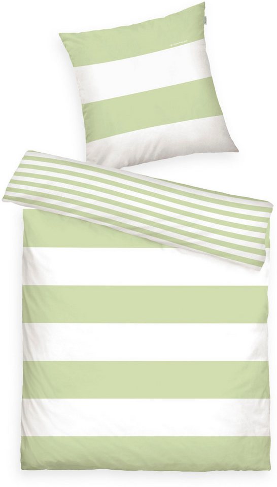 TOM TAILOR HOME Wendebettwäsche SIENA in Gr. 135x200cm, 155x220cm oder 200x220cm, Renforcé, 2 teilig, gestreifte Bettwäsche aus Baumwolle, Bettwäsche mit Wendeoptik