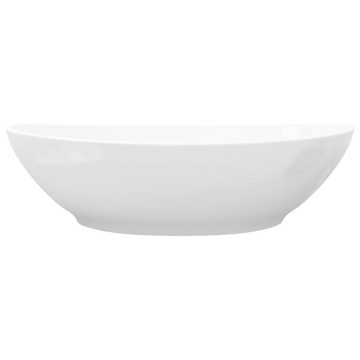 vidaXL Waschbecken Luxus Keramik Waschbecken Oval Weiß 40 x 33 cm