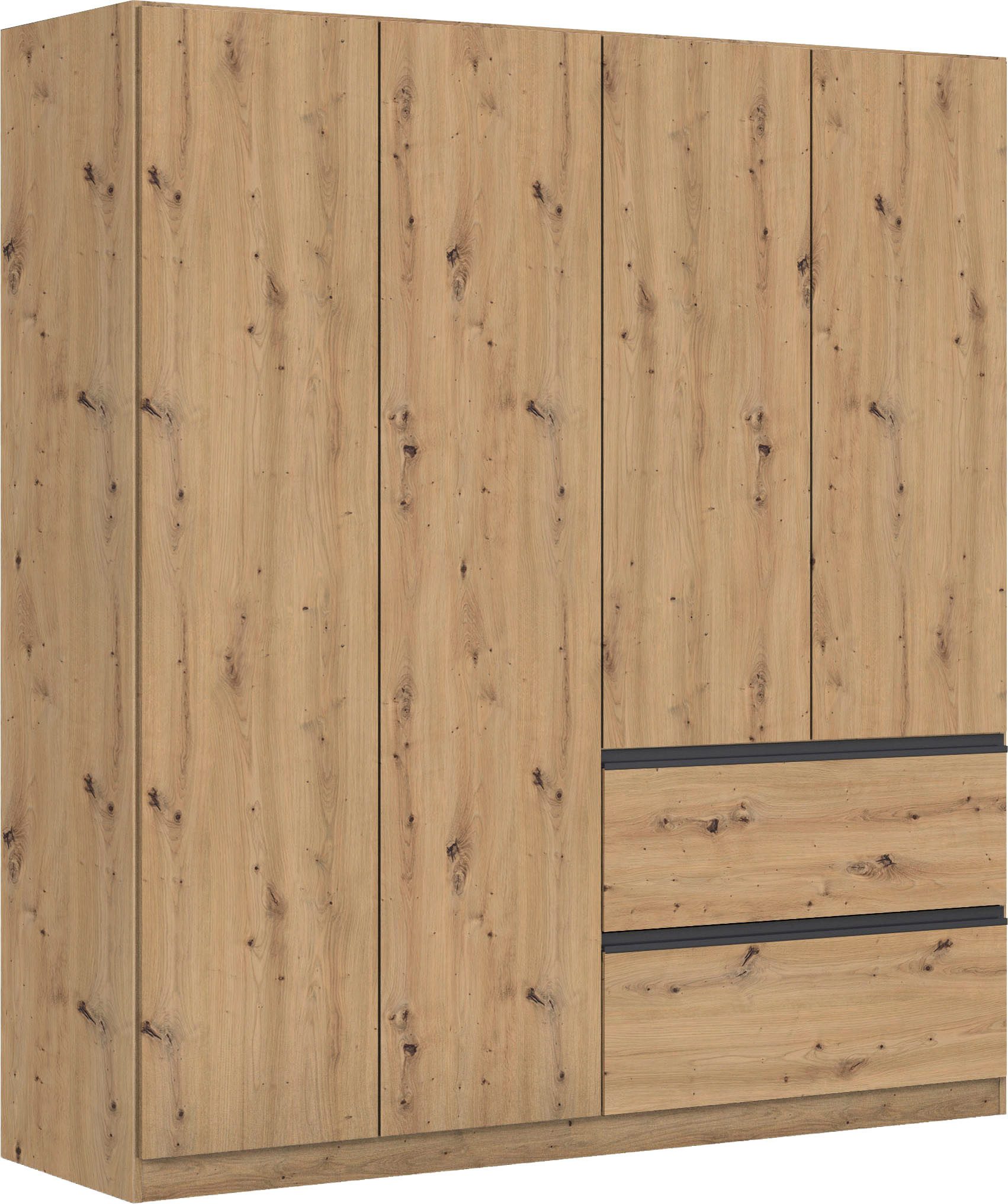 rauch Drehtürenschrank Kleiderschrank Schrank Garderobe COSTA in den Breiten 91/136/181 cm (in 3 Ausstattungen BASIC/CLASSIC/PREMIUM) viel Platz, grifflose Front und Push-to-Open Funktion MADE IN GERMANY