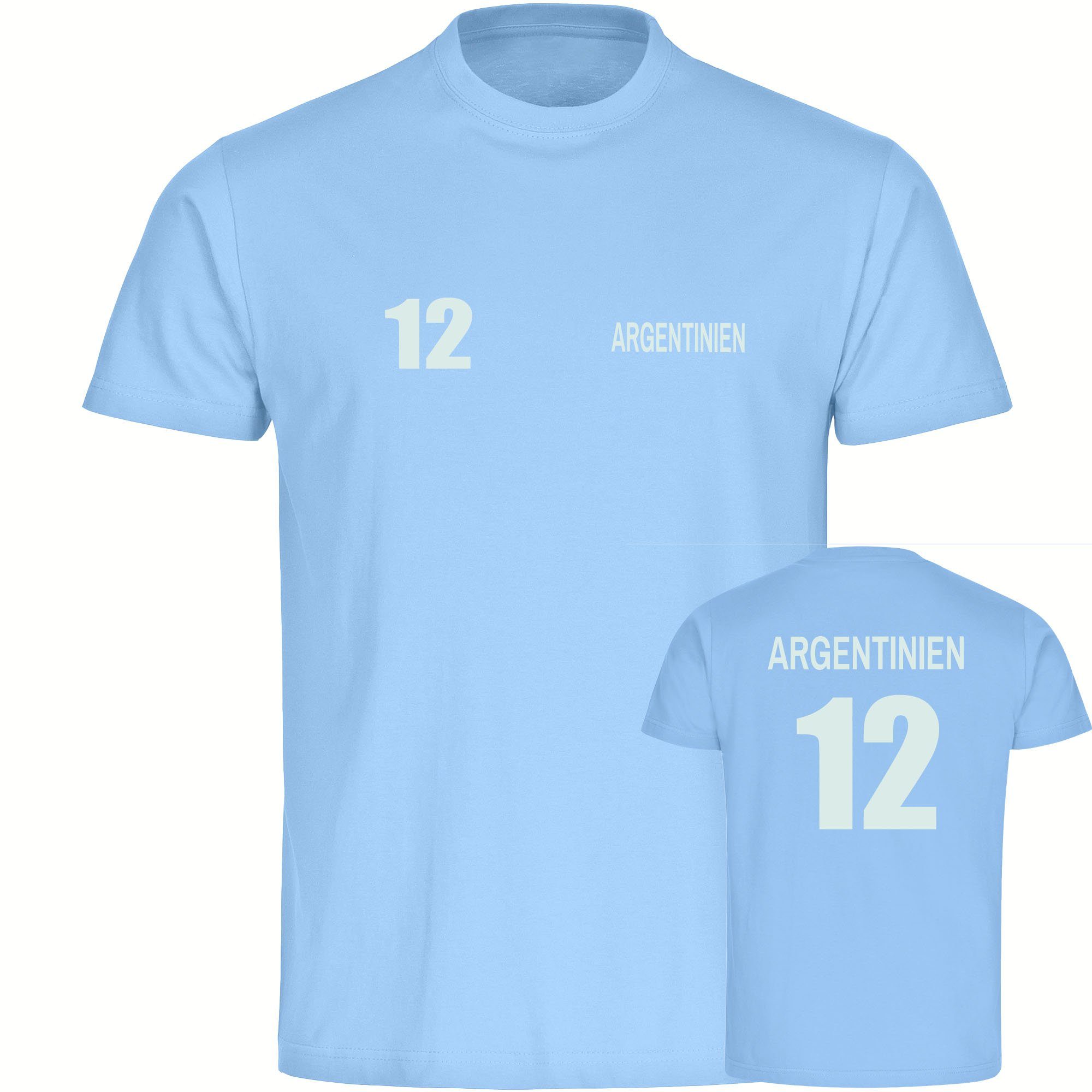 multifanshop T-Shirt Herren Argentinien - Trikot 12 - Männer