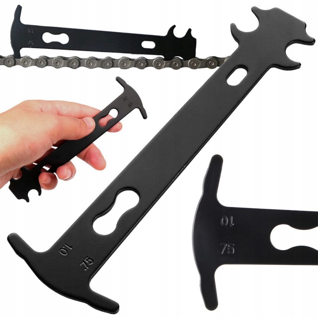 RACEL Fahrradketten Fahrrad Kettenmesslehre Stahl Kettenverschleißlehre Kettenlehre (1-St) Präzise, langlebig, Korrosionsbeständig