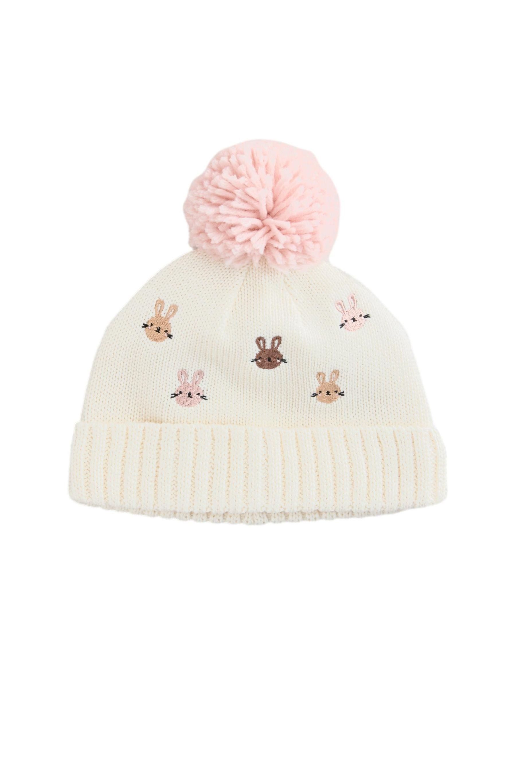 Strickmütze Babystrickmütze mit Bommel