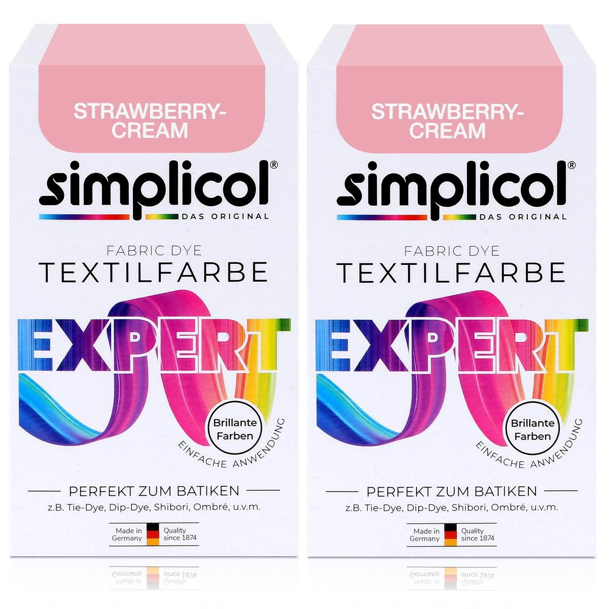 Textilfarbe Simplicol Textilfarbe expert Strawberry-Cream 150g - Farbe zum Färben