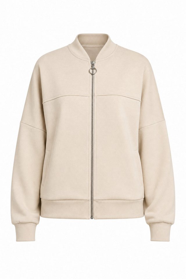 ITALY VIBES Sweatjacke - Scuba - Modischer Blouson mit Reißverschluss One Size passend für S-L
