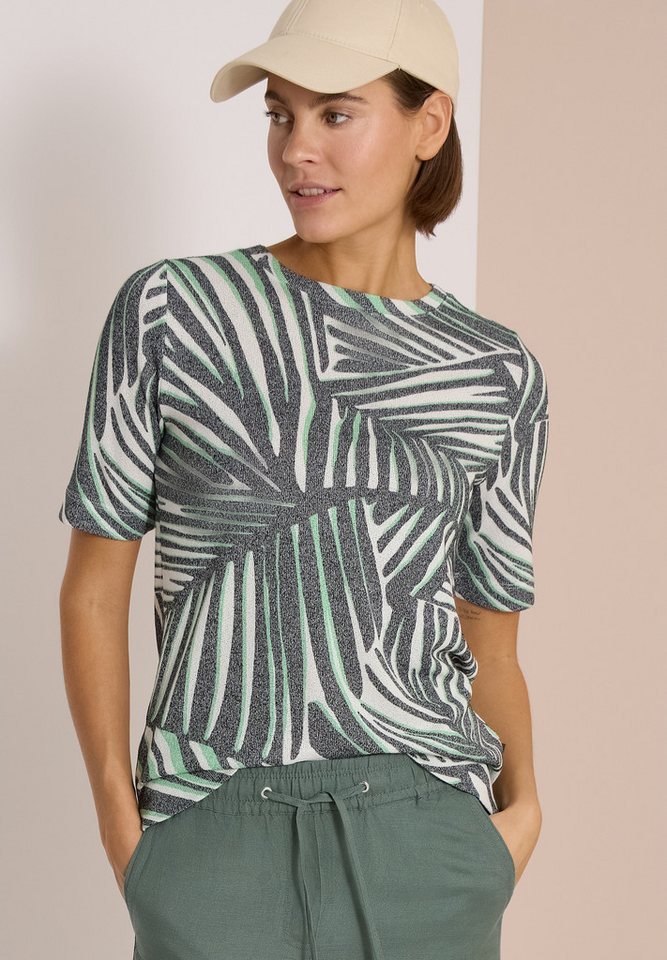 CECIL Print-Shirt aus softem Materialmix