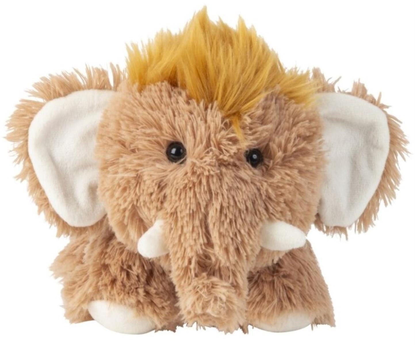 Geschenkestadl Kuscheltier Mammut Kuscheltier 20 cm – weiches Plüschtier mit zotteligem Fell (Plüschtier), Knopfaugen, Stoßzähne