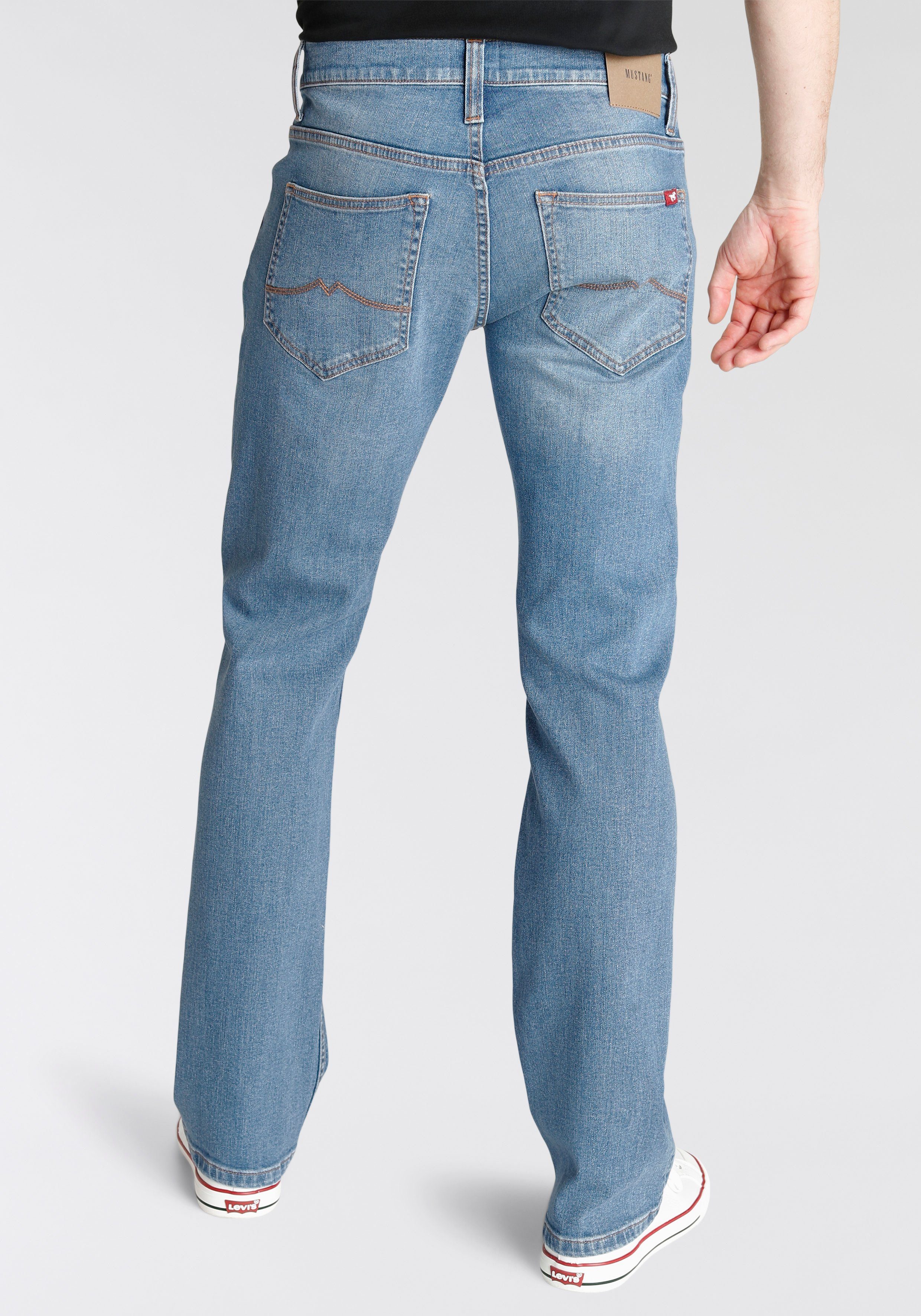 MUSTANG Bootcut-Jeans STYLE OREGON BOOTCUT medium blue