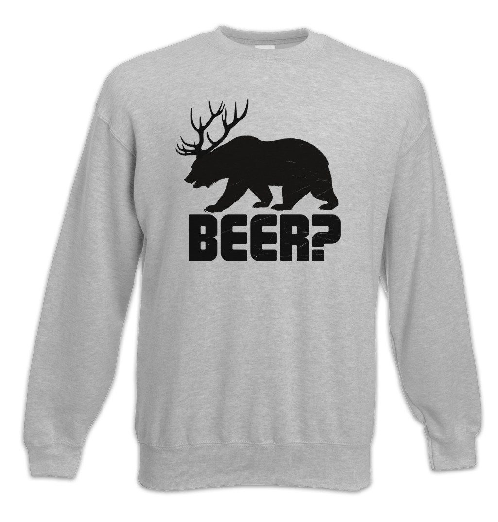 Urban Backwoods Sweatshirt Beer Sweatshirt Bier Hirsch Reh Jagd Jäger Bär Geweih Deer Bear Fun (1-tlg) Hunt Antlers Hunter Alcohol