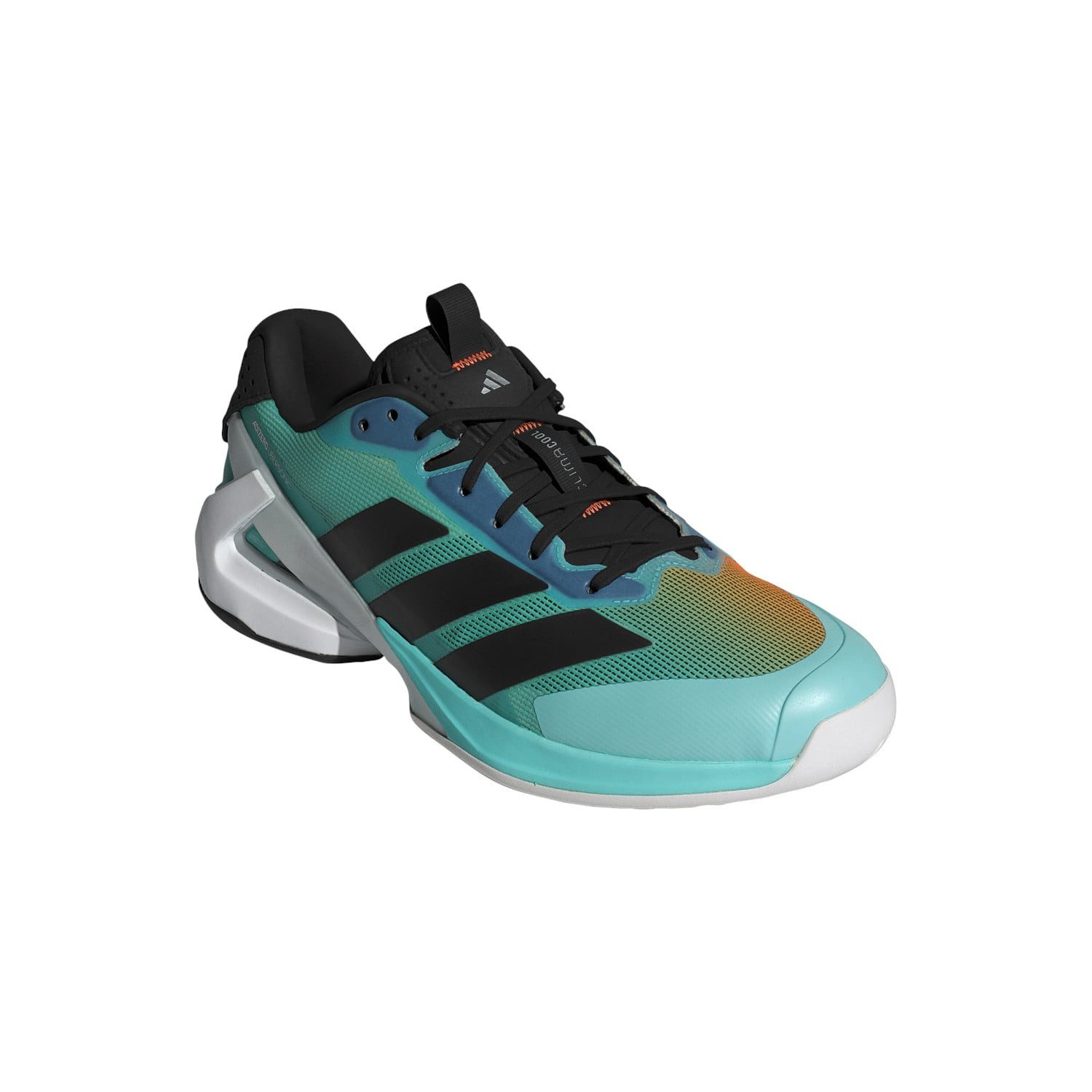 adidas Performance adizero Ubersonic 5 Allcourt/Leichtigkeit türkisblau/schwarz/orange Tennisschuh
