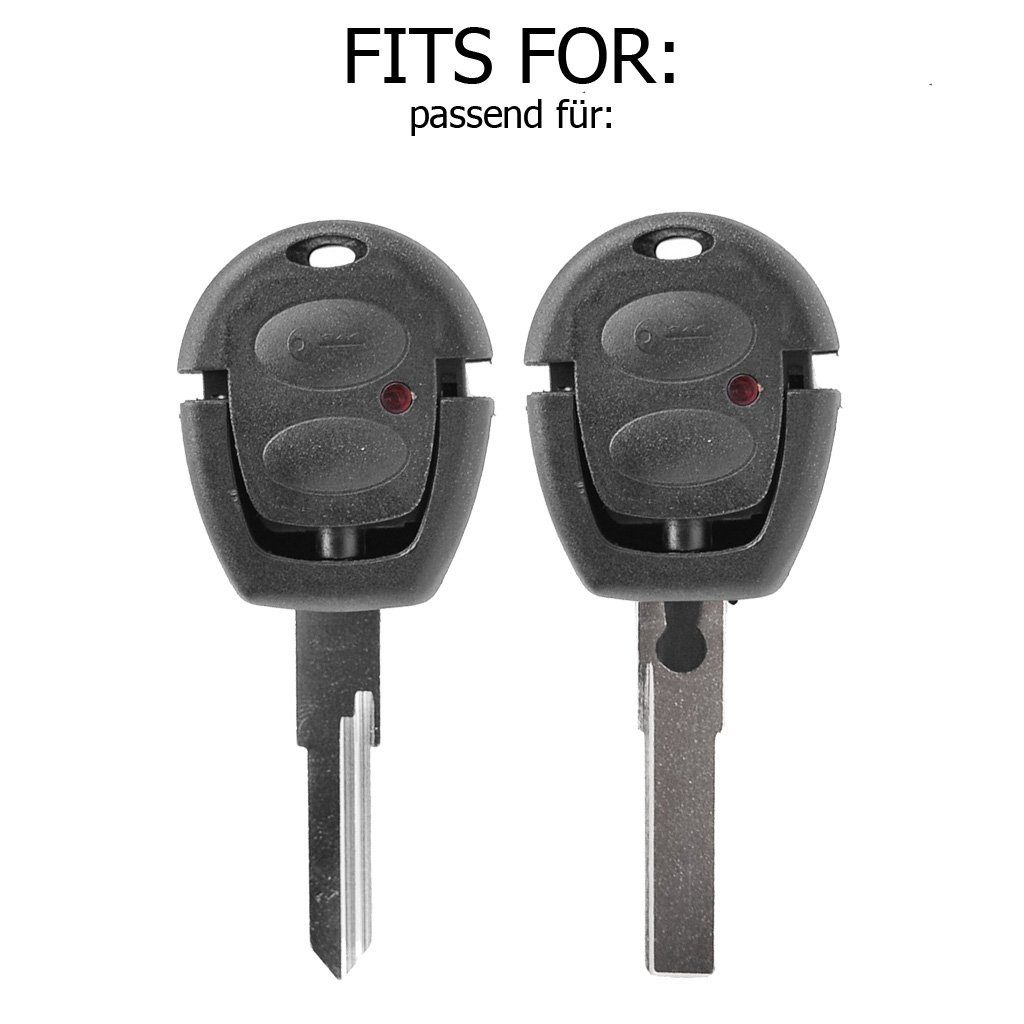 mt-key Schlüsseltasche 2x Autoschlüssel Silikon Fernbedienung Tasten für 2er-Set, Weiß T4 2 Schutzhülle Sharan VW im Fox SEAT Cordoba Polo Skoda