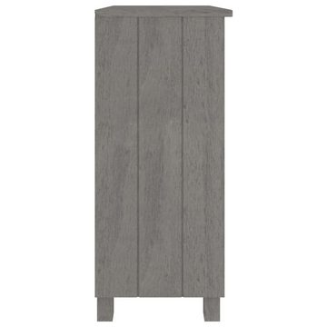 furnicato Sideboard HAMAR Hellgrau 85x35x80 cm Massivholz Kiefer