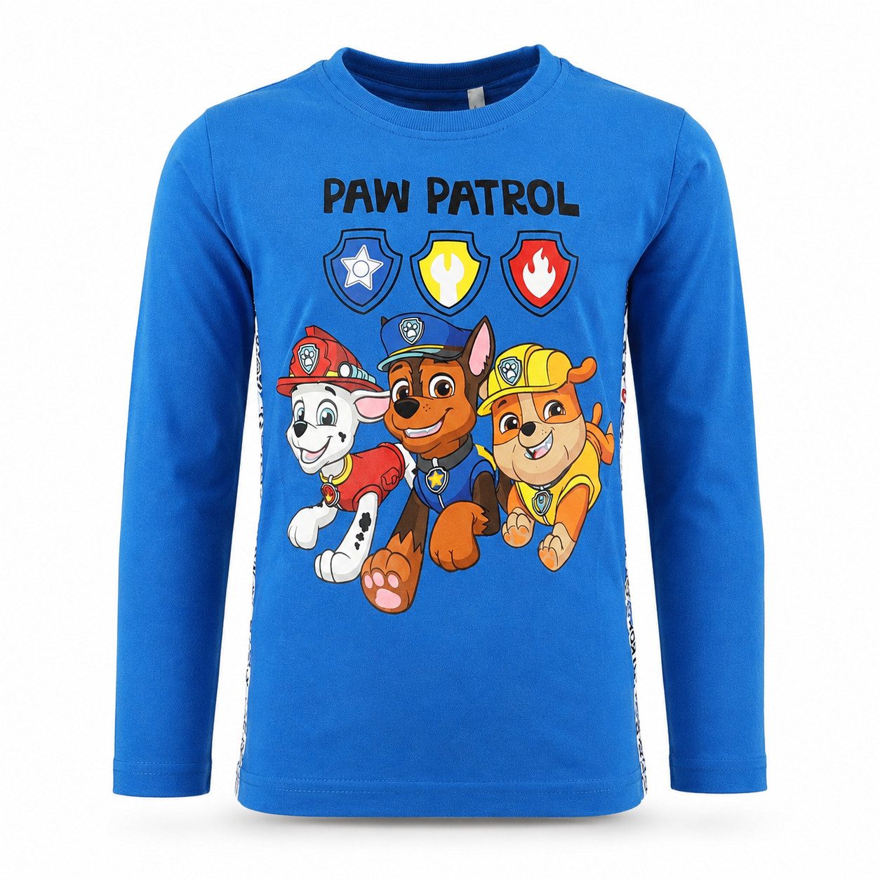 PAW PATROL Langarmshirt Paw Patrol Chase Marshall Kinder langarm Shirt 100% Baumwolle Gr. 98 bis 128