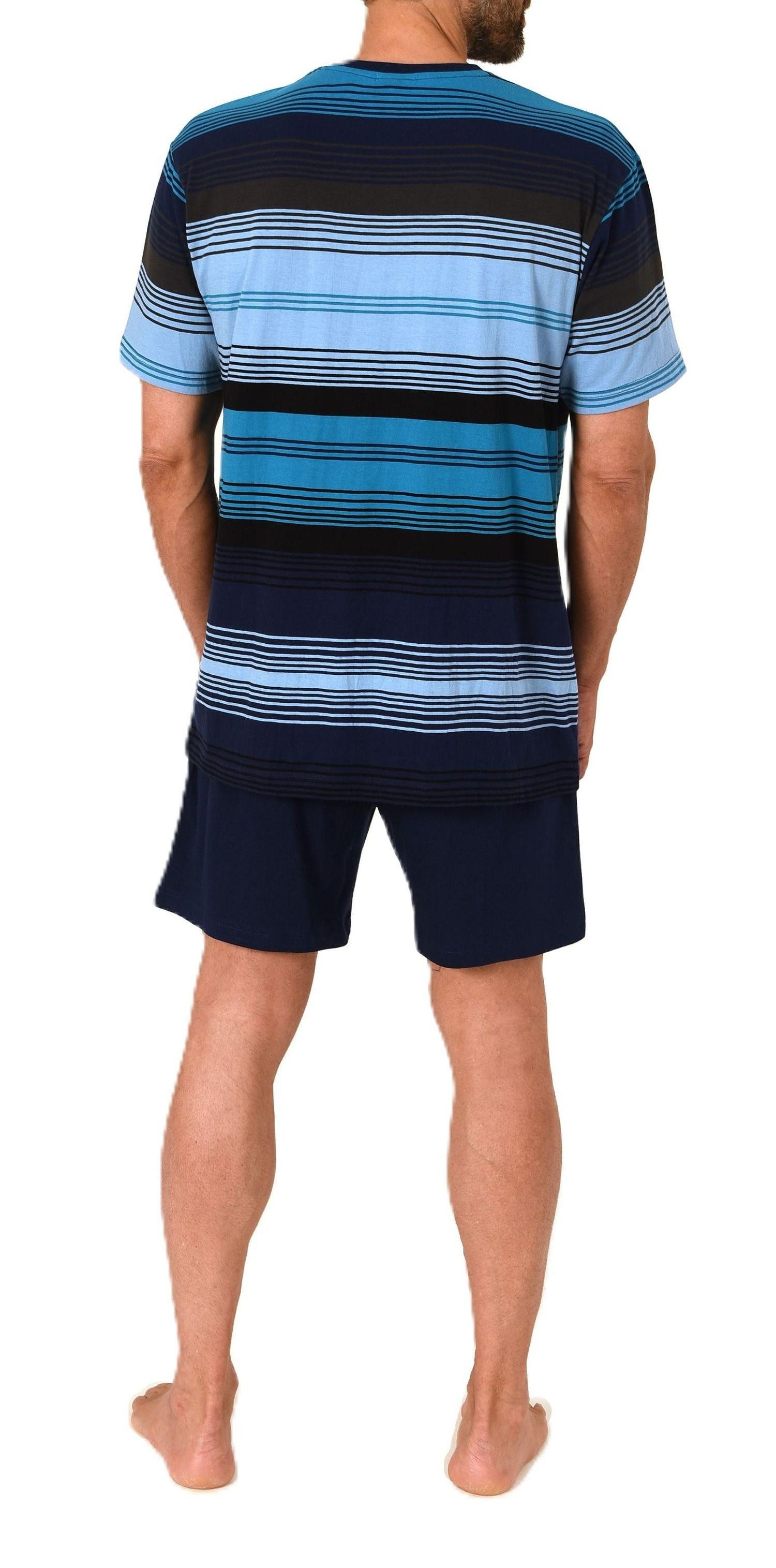 Normann Pyjama Normann Herren kurzarm Schlafanzug Shorty mit Knopfleiste am Hals – Bild 5 von 5
