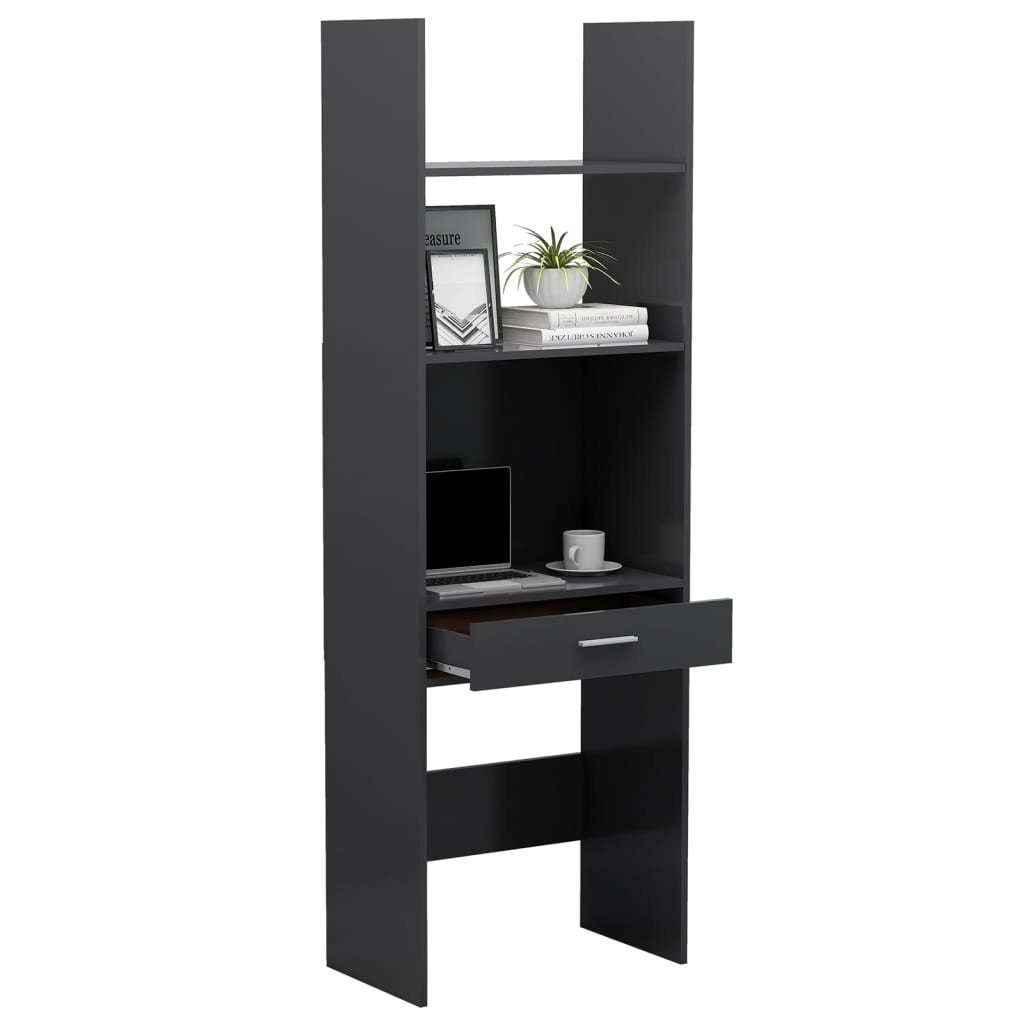 Bücherregal Bücherregal vidaXL cm 60x35x180 Grau 1-tlg. Holzwerkstoff,