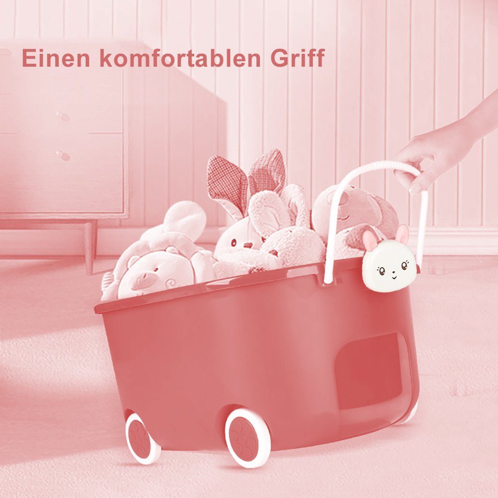 Creliv Spielzeugtruhe Spielzeugboxen Set 3er – stapelbare Kisten mit Deckel für Kinder – Bild 4 von 5