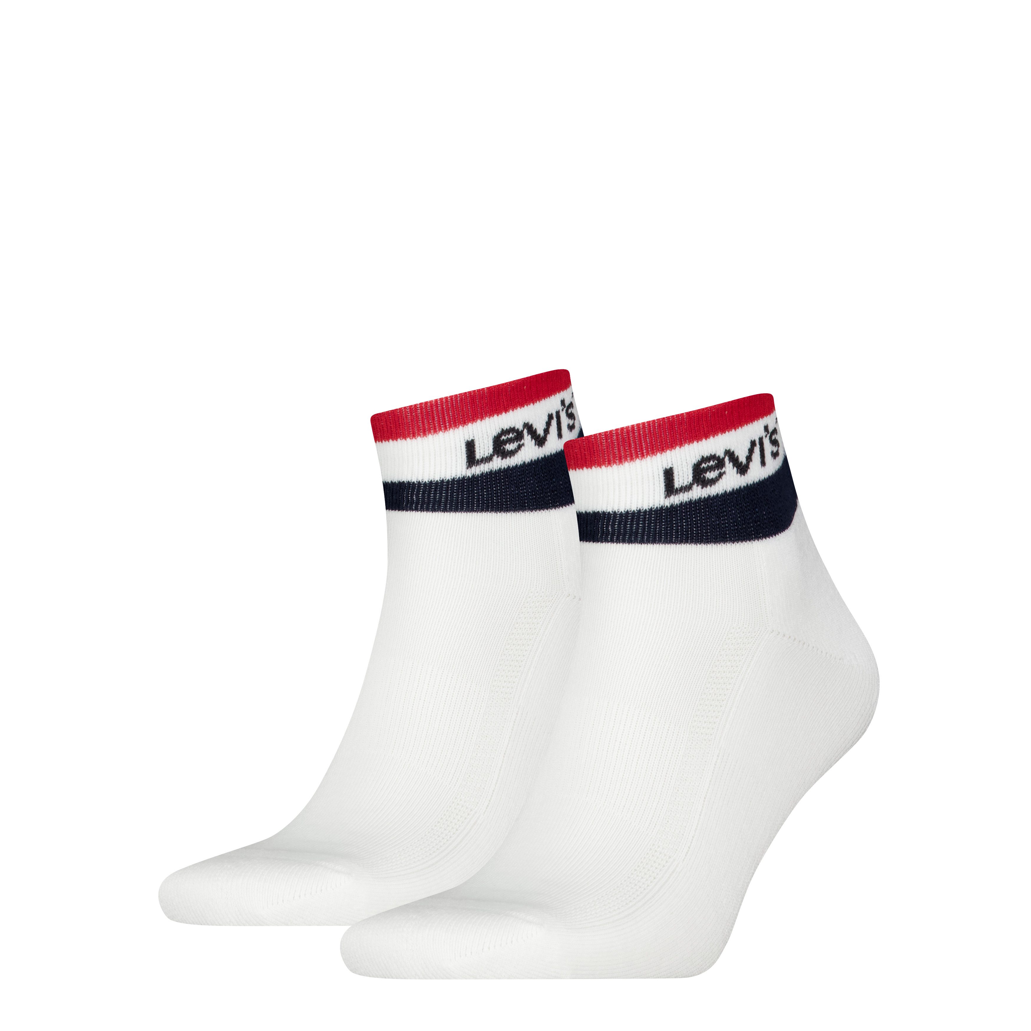 Levi's® Kurzsocken LEVIS MID CUT SPORT STRIPE (2 Paar) mit gepolsterter Soh günstig online kaufen