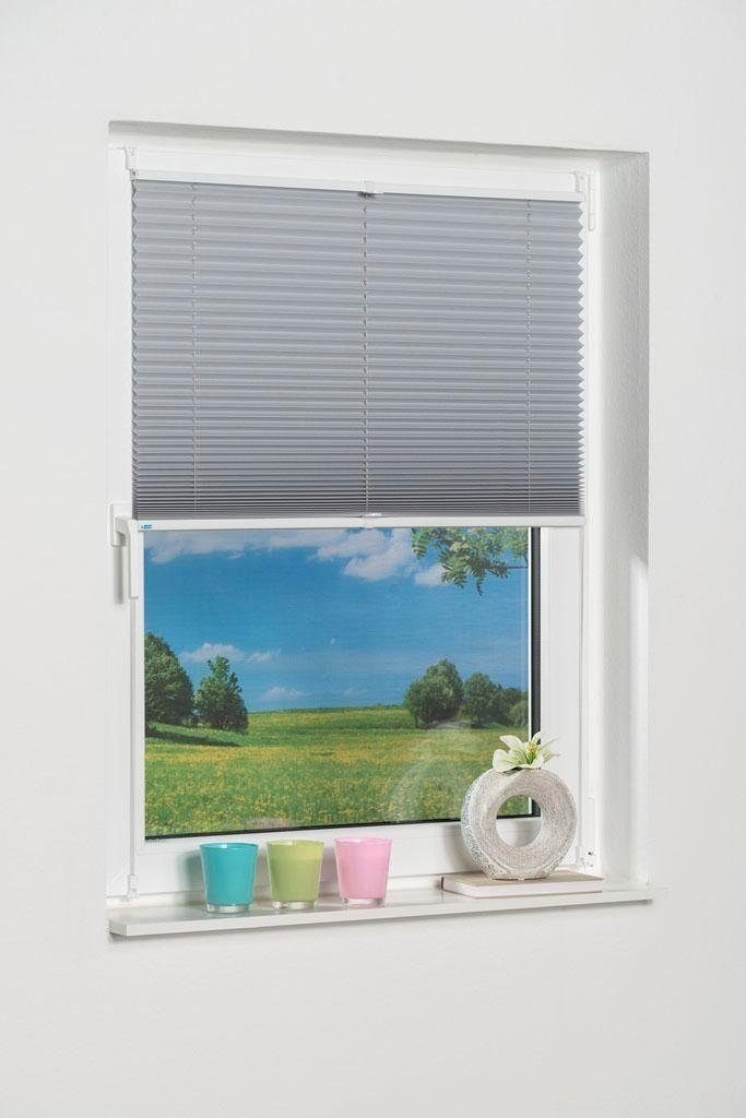 K-HOME Plissee Klemmfix Pisa, verdunkelnd, ohne Bohren, verspannt, Klemmfix günstig online kaufen