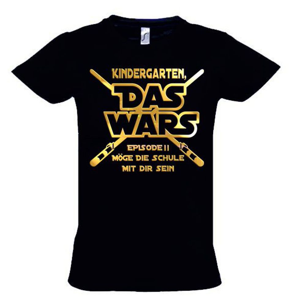 Print-Shirt Kindergarten DAS WARS Episode 2 Einschulung Schulanfang T-Shirt