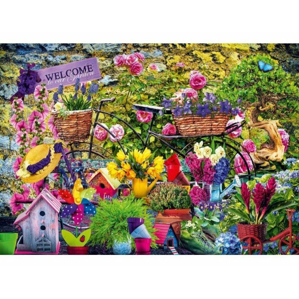 BLUEBIRD Puzzle BLUEBIRD Puzzle Willkommen in unserem Garten 1000 Teile, Puzzleteile