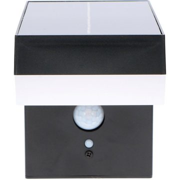 LED's light LED Außen-Wandleuchte 1000560_01 Solar LED-Wandleuchte, LED, schwarz mit Bewegungsmelder 3,3W warmweiß