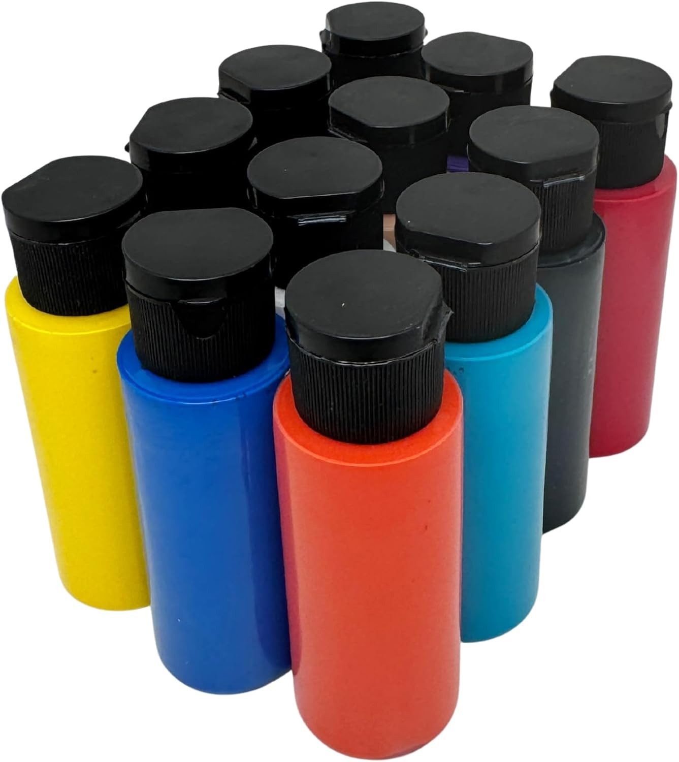 Greenpoint Acrylfarbe Premium Acrylfarben Set 12x60 ml hohe Deckkraft leuchtend, 12 Farben, hochpigmentiert, hohe Deckkraft, leuchtend, wasserbasiert