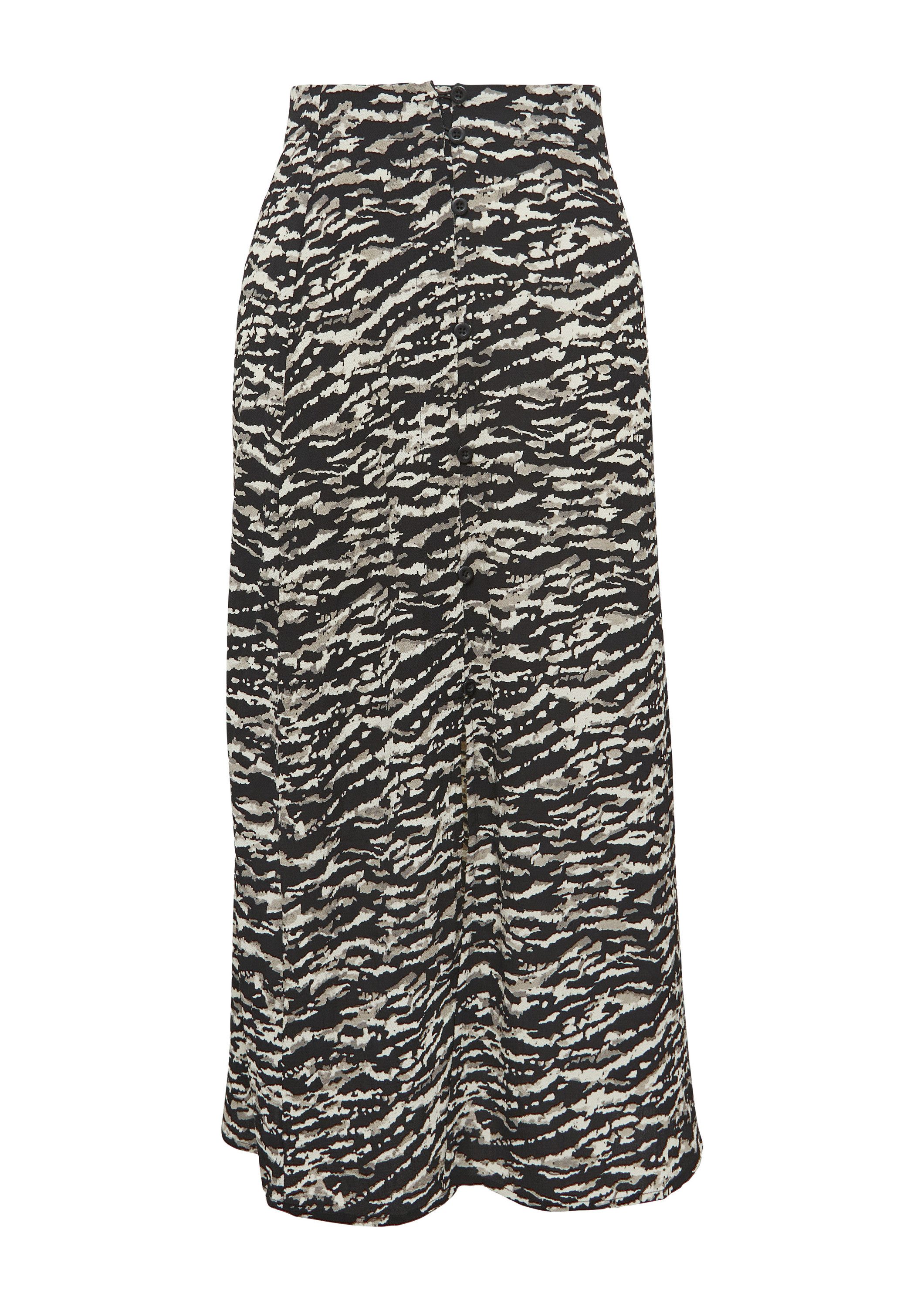 QS Midirock Rock Midirock mit Knopfleiste und Schlitz günstig online kaufen