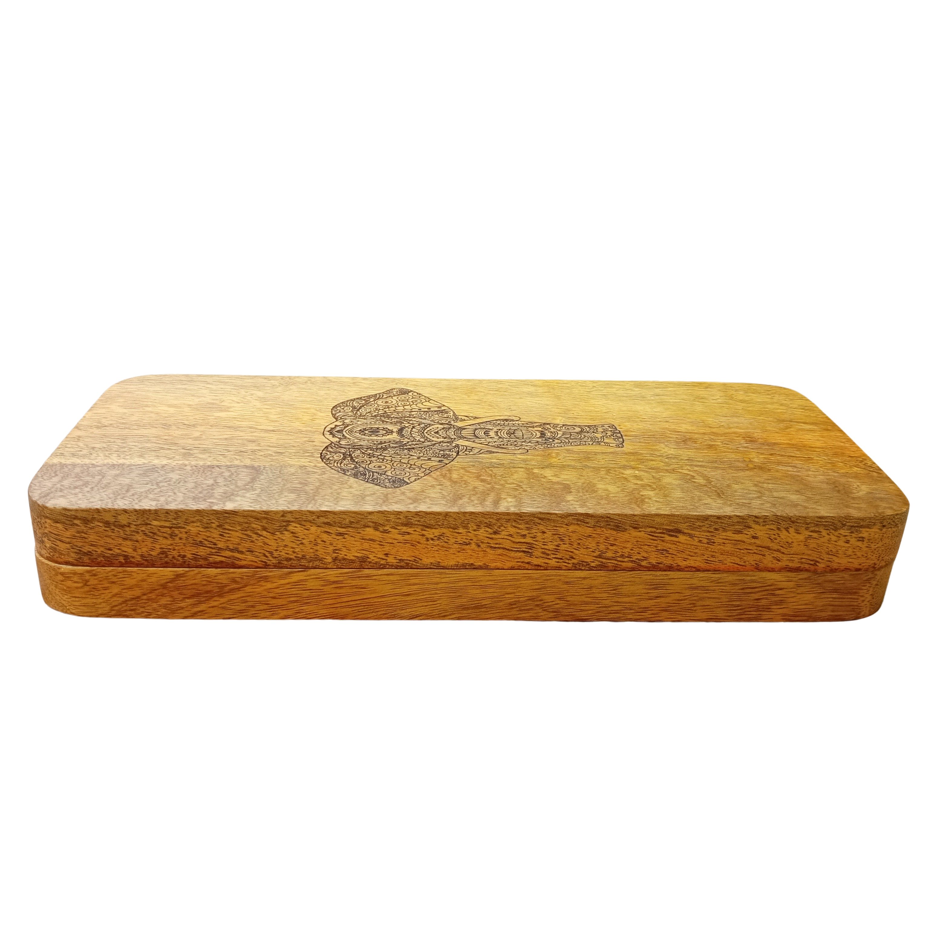 SattesGrün Yogablock Sadhu Board – handgefertigtes Nagelbrett in 4 Intensitäten, (8mm, 10 mm, 12 mm und 15 mm), mit Elefanten-Motiv aus Mangoholz, für Meditation & Entspannung