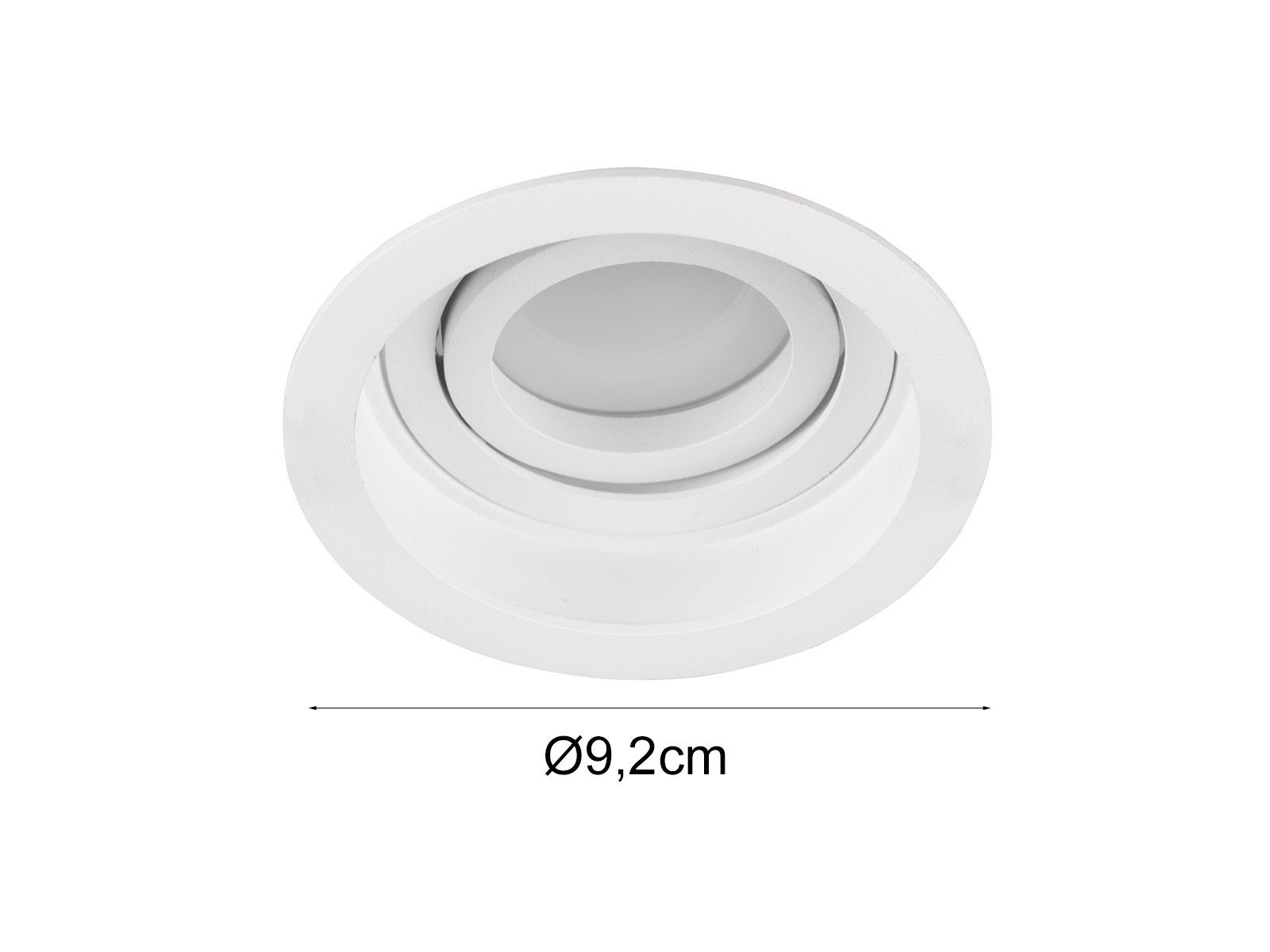 TRIO Leuchten LED Einbaustrahler, Dimmfunktion, LED wechselbar, Warmweiß, Deckenspot-s Einbau Treppenhaus Deckeneinbauleuchte-n Weiß, Ø9cm