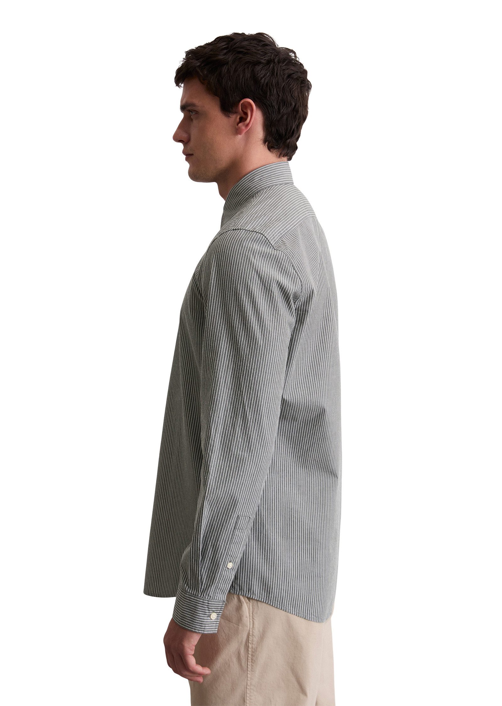 Marc O'Polo Langarmhemd mit garngefärbtem Streifenmuster günstig online kaufen