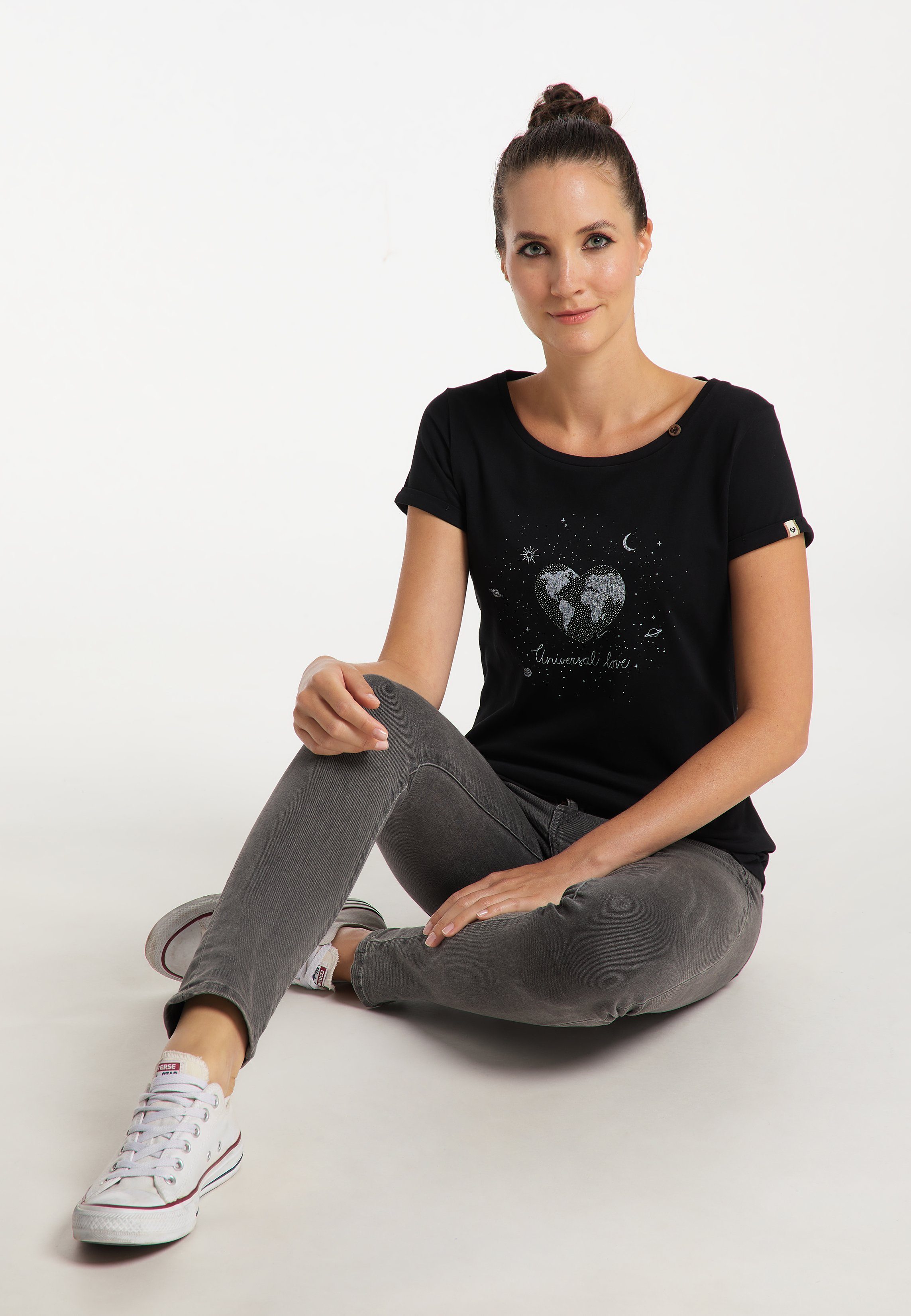 Ragwear T-Shirt FLORAH HEART ORGANIC Nachhaltige & Vegane Mode | T-Shirts