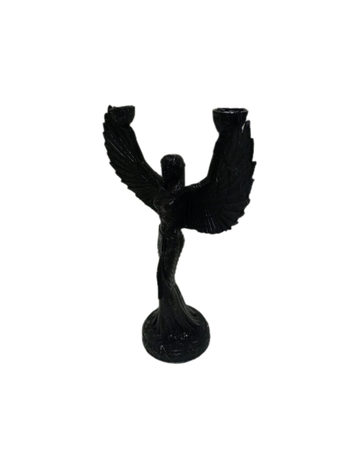 Polyresin moebel17 Dekofigur Skulptur Engel Dekofigur Schwarz Marmoroptik, aus