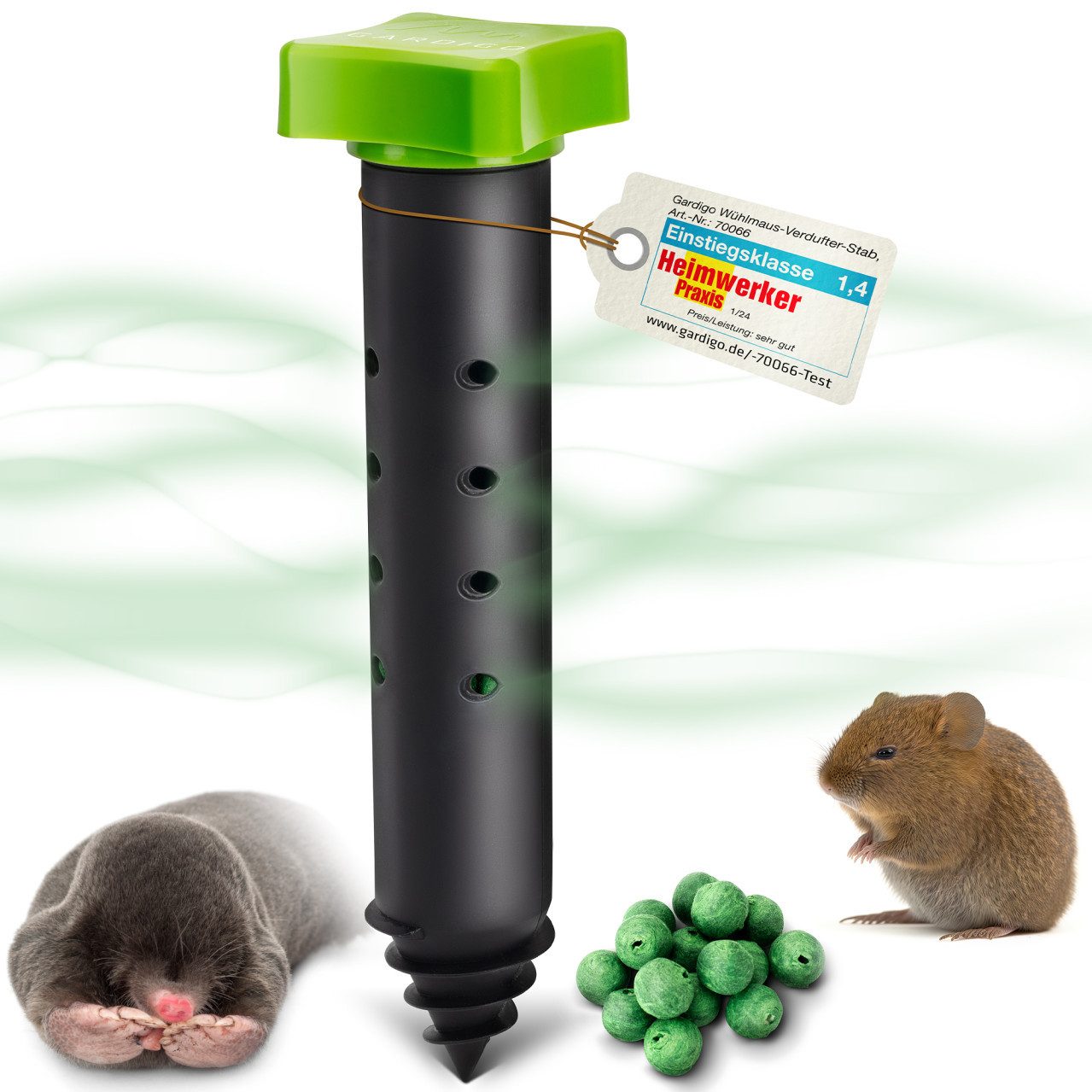 Gardigo Ultraschall-Tierabwehr Gardigo Verdufterstab Wühlmaus Maulwurf-Schreck