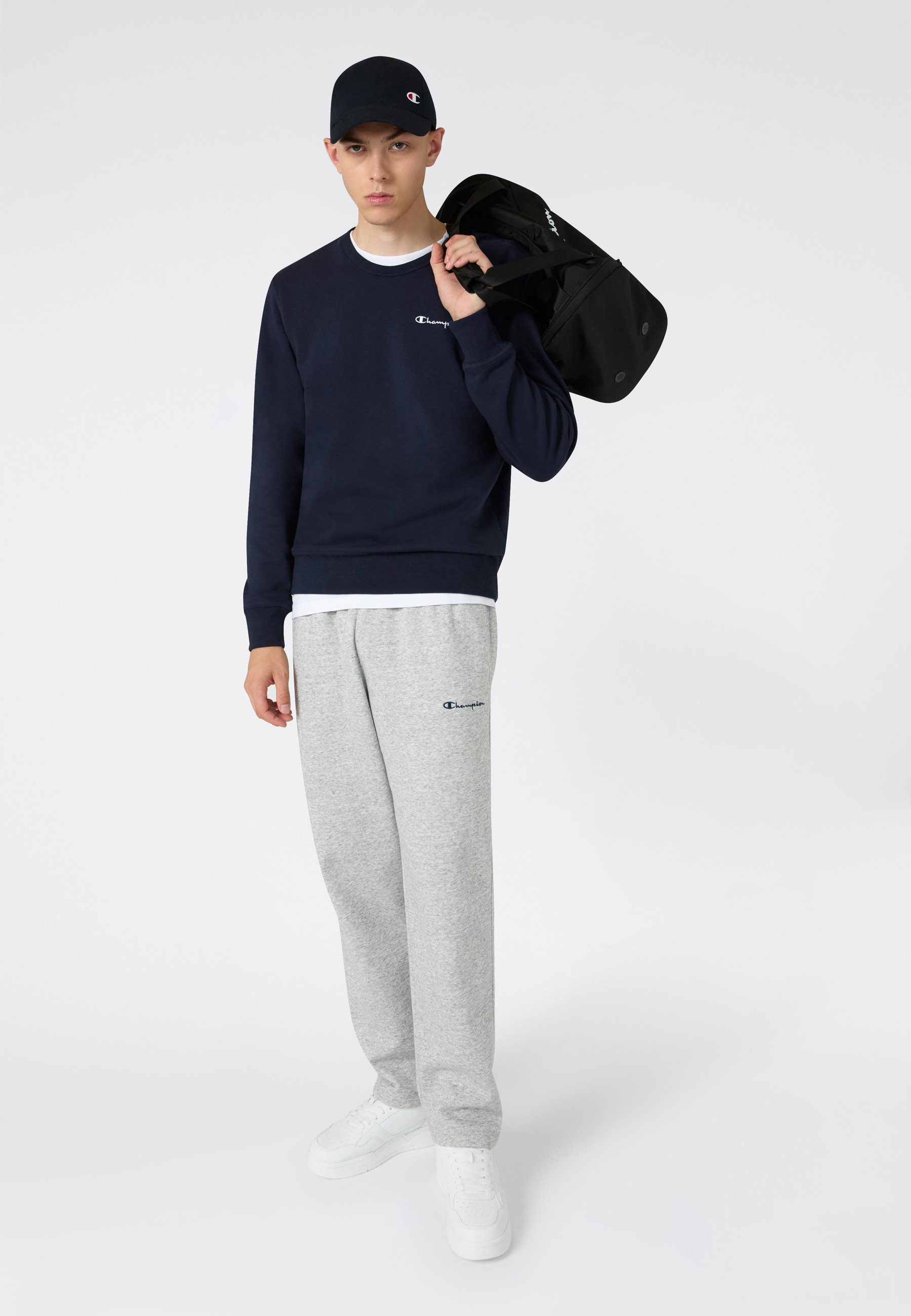 Champion Sweatshirt ICONS CONTRAST Fleece Crewneck Sweatshirt mit Crewneck-Ausschnitt, aus Baumwolle und Polyester