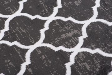 Designteppich Modern Teppich Geometrische Muster grau - Kurzflor, Mazovia, 160 x 230 cm, Geeignet für Fußbodenheizung, Höhe 7 mm, Kurzflor