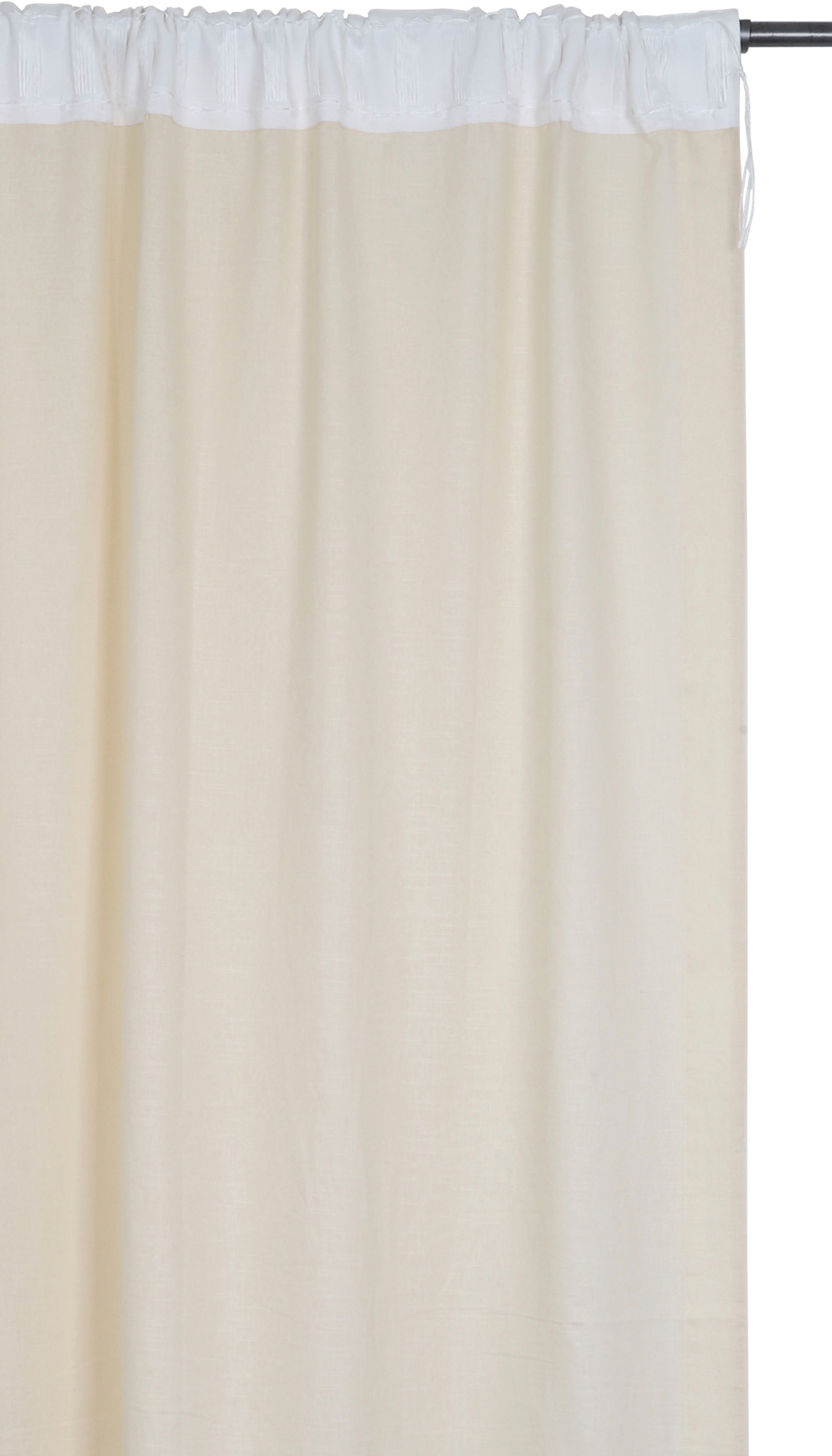 Vorhang Matias, andas, Multifunktionsband (1 blickdicht, blickdicht, St), beige/weiß verschiedene Größen monochrom