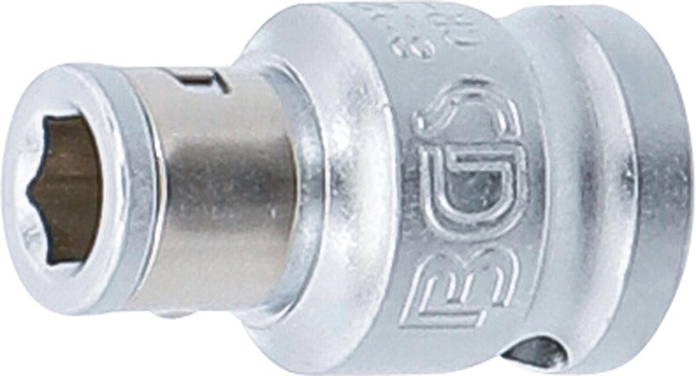 BGS technic Bit-Schraubendreher Bit-Adapter mit Haltekugel, Innenvierkant 10 mm (3/8), Innensechskant 6,3 mm (1/4)