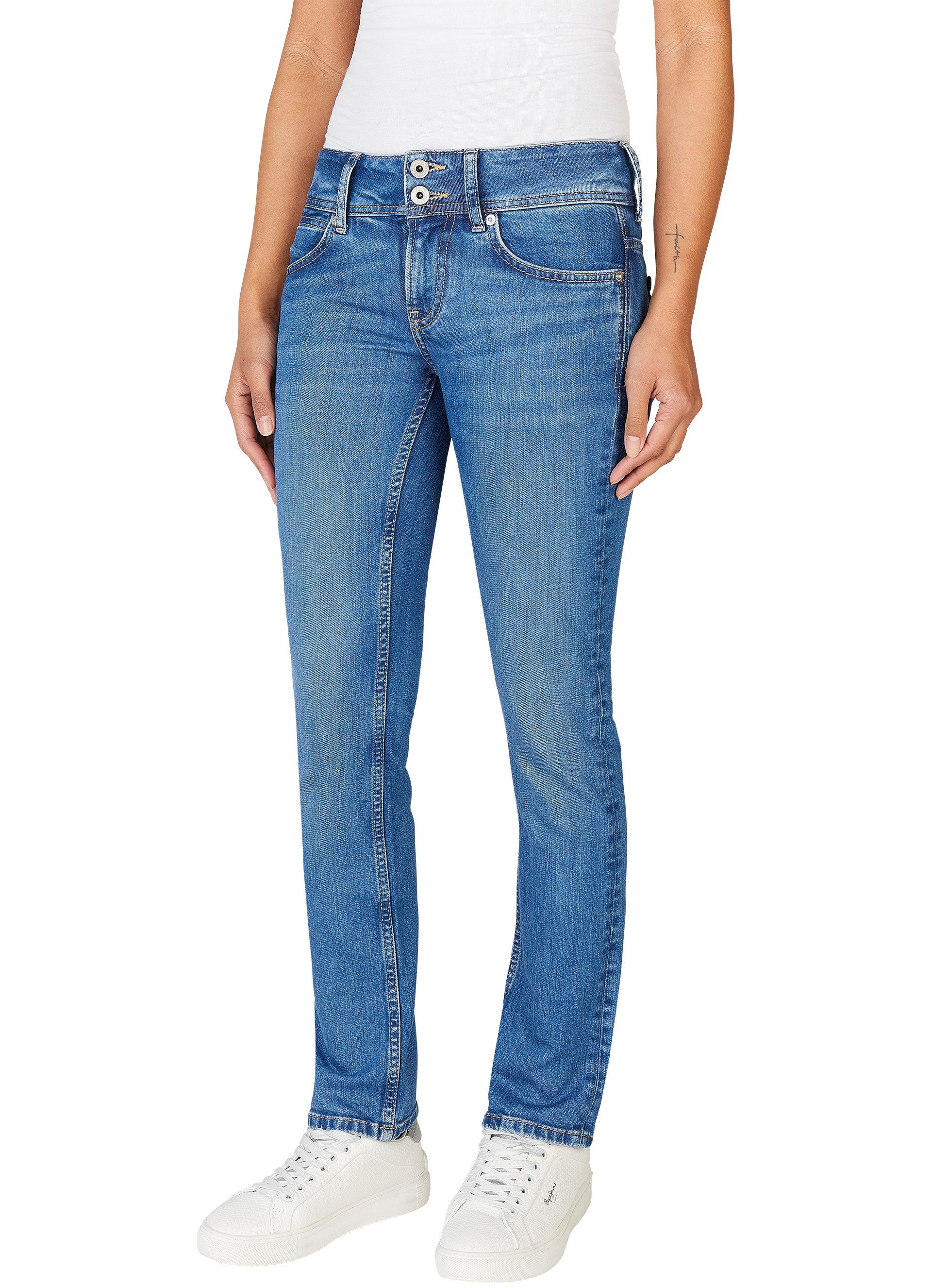 Pepe Jeans Slim-fit-Jeans SLIM JEANS LW mit doppeltem Knopfverschluss günstig online kaufen
