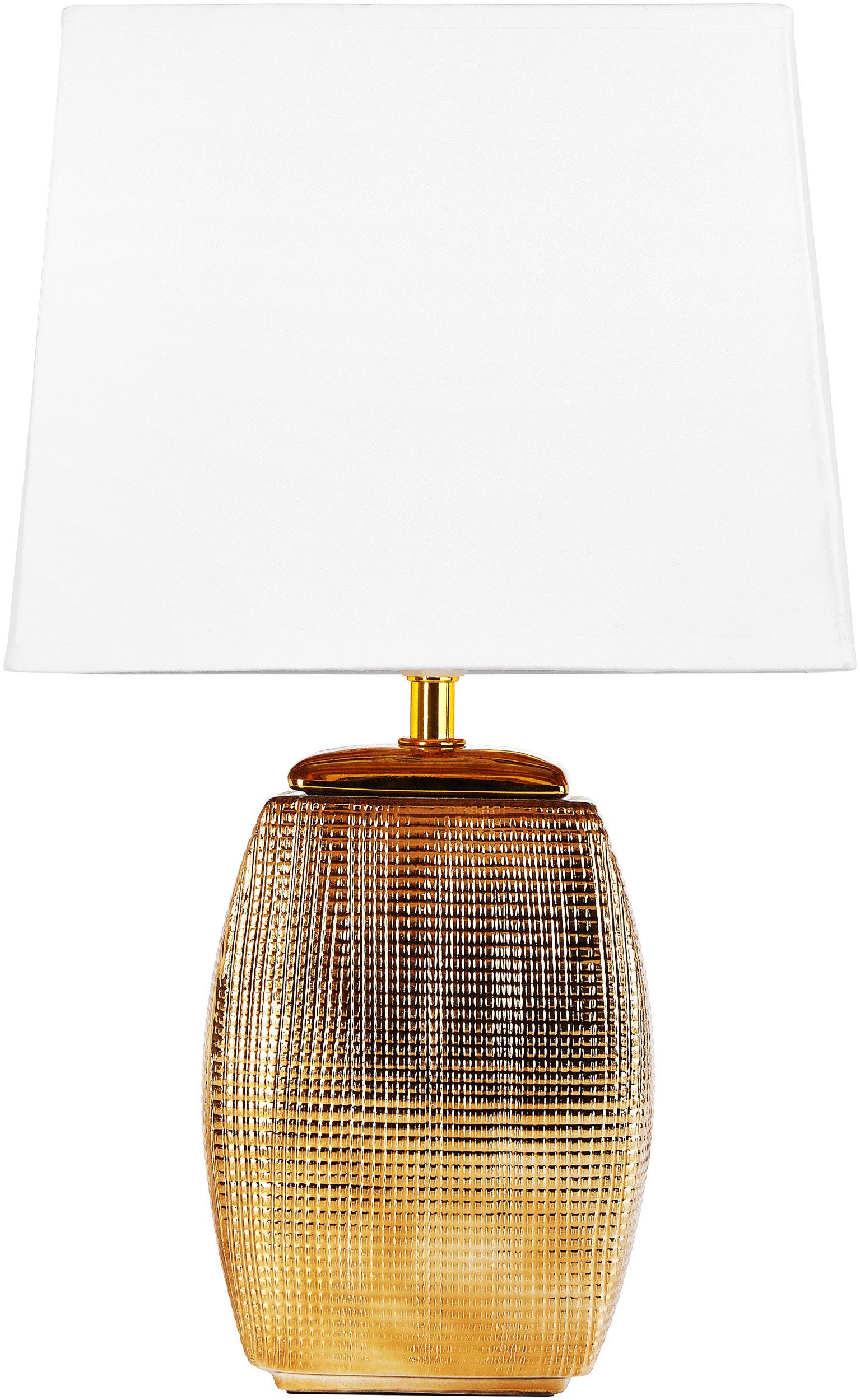 BRUBAKER Tischleuchte Nachttischlampe Gold - Tischleuchte günstig online kaufen