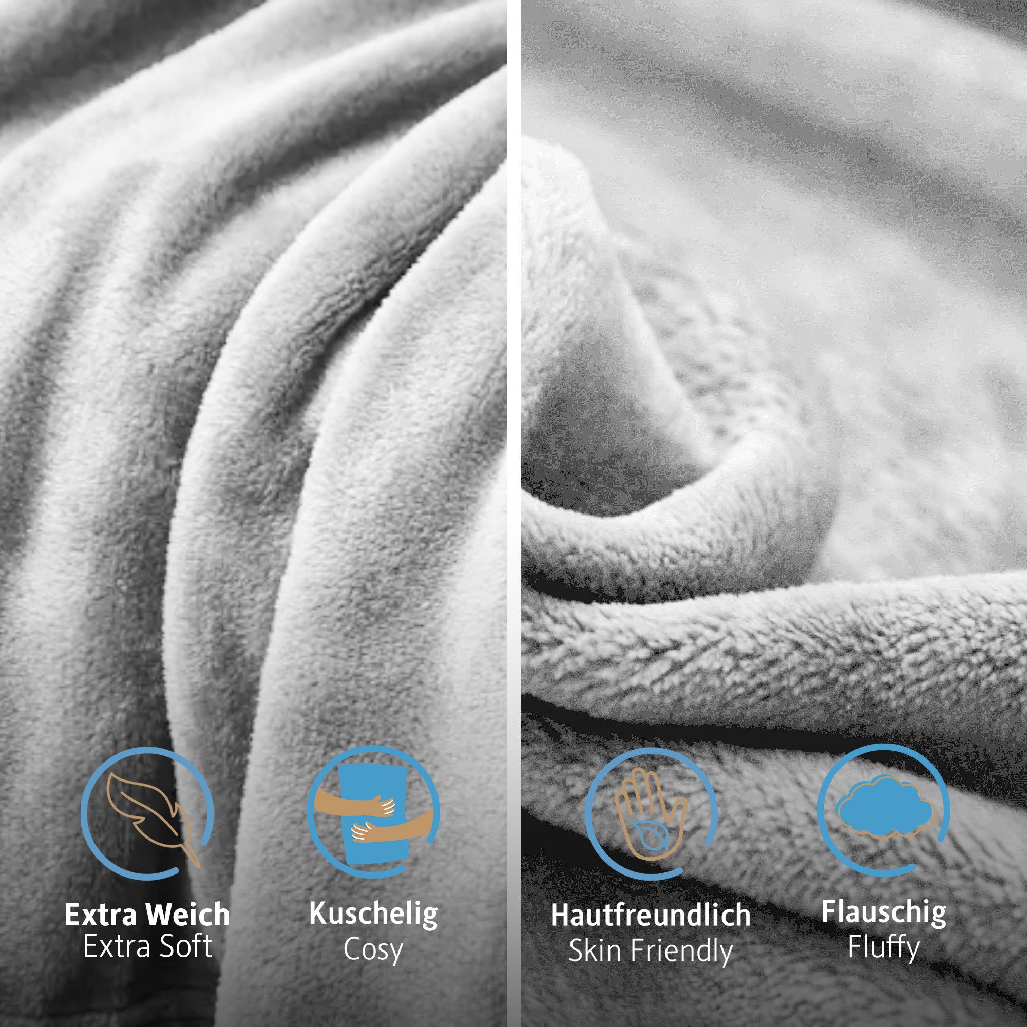 Wohndecke Flauschige Kuscheldecke, Oeko-TEX Zertifiziert, Komfortec, günstig online kaufen