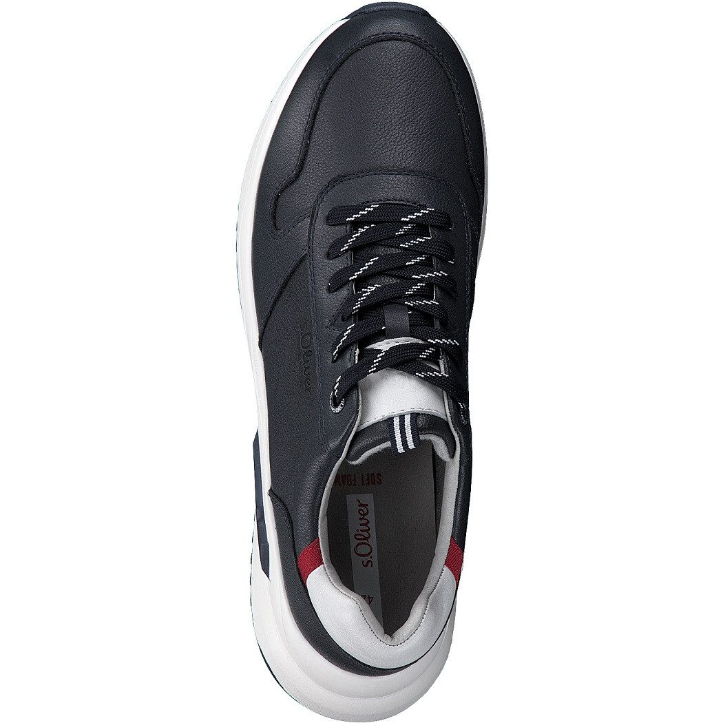 s.Oliver 5-13609-38-805 mit Soft Foam - Leder - navyblau Herren Sneaker