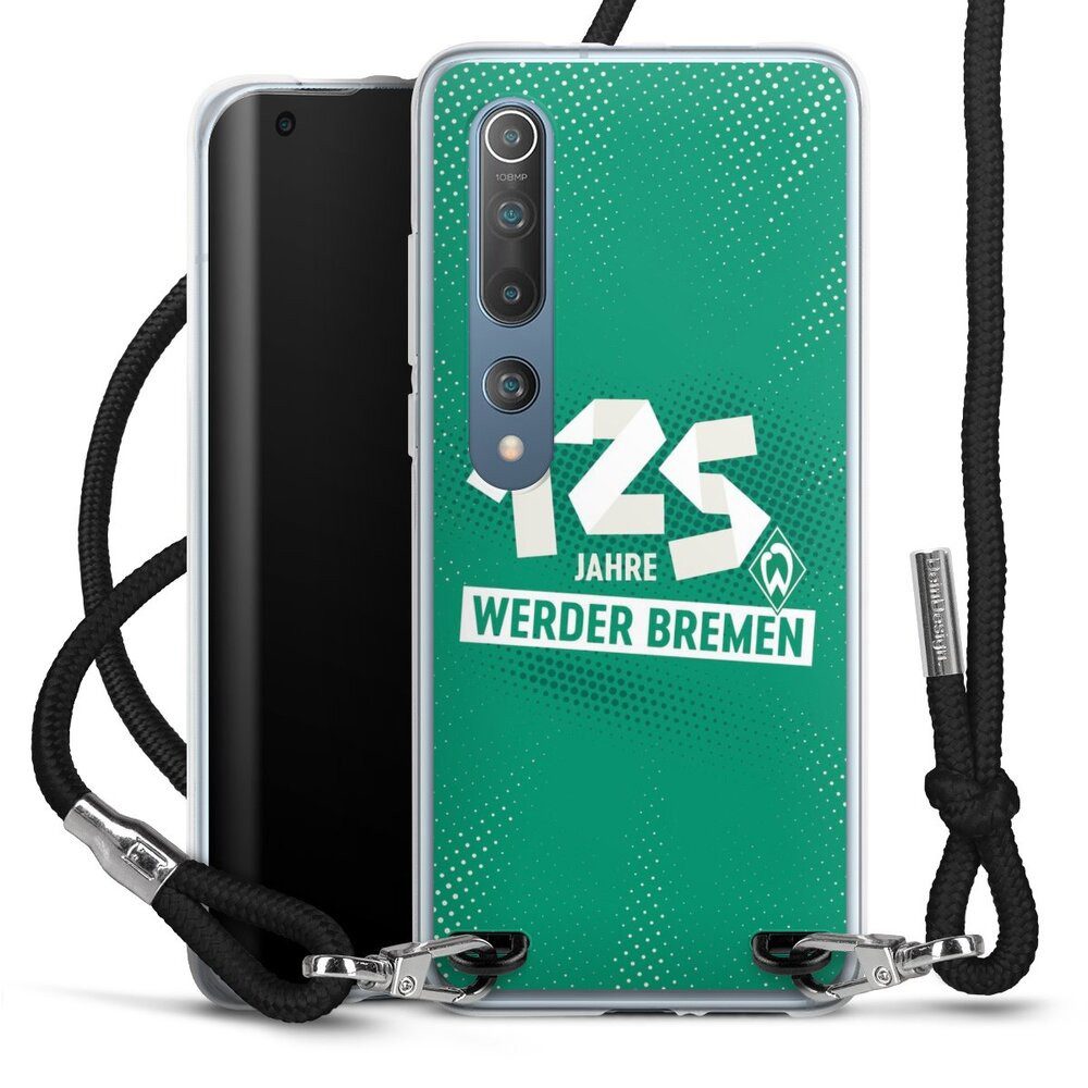 DeinDesign Handyhülle 125 Jahre Werder Bremen Offizielles Lizenzprodukt, Xiaomi Mi 10 Handykette Hülle mit Band Case zum Umhängen