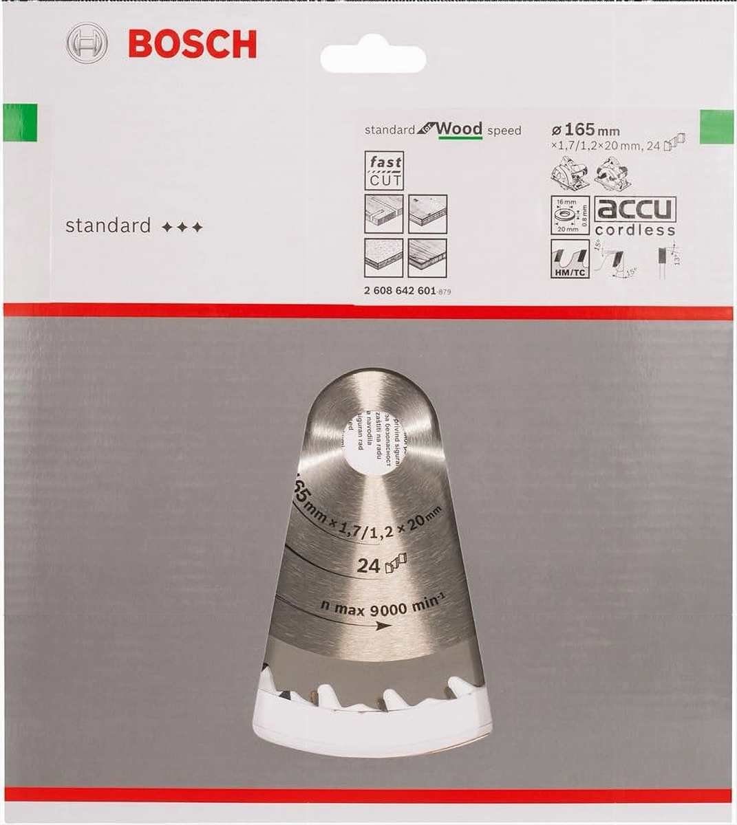 Wood, 20/16 Kreissägeblatt BOSCH Bosch 165 Speedline x 1,7 Professional x Bohrfutter