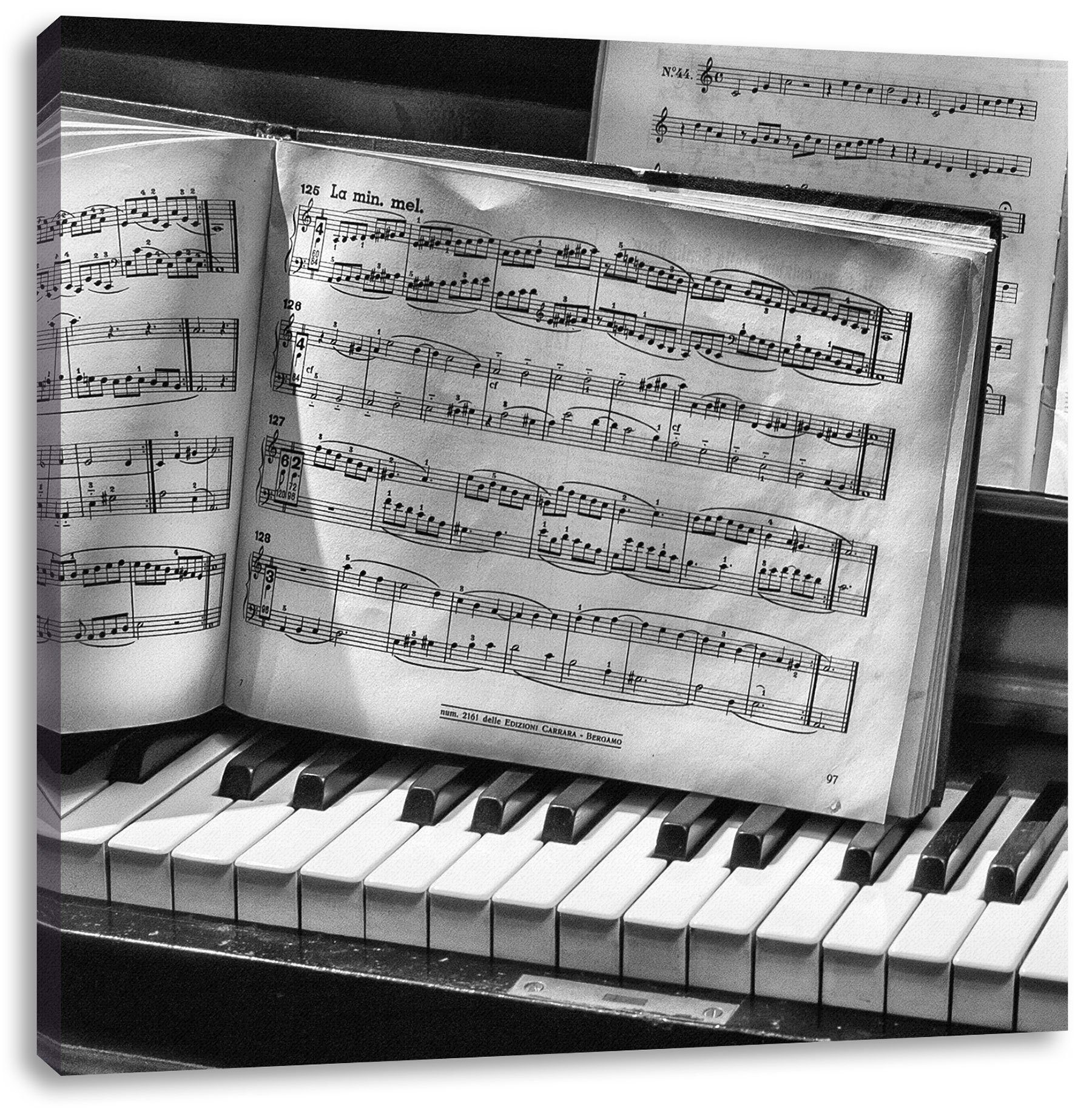 Leinwandbild Klavier Noten Nahaufnahme Piano