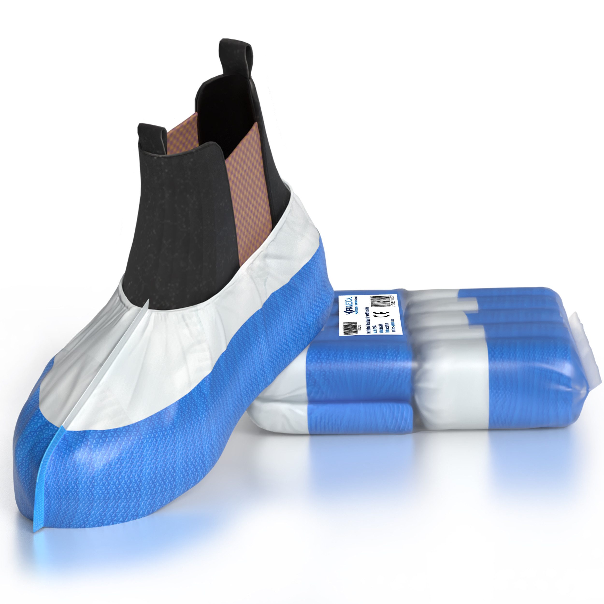Horn Medical Schuhüberzieher Horn Medical Überschuhe 50 Stk aus extra starkem Vliesstoff Gr. 36-45 (Spar-Set, 50-St., anti-slipping Beschichtung) private / gewerbliche Nutzung, stabil, wasserabweisend