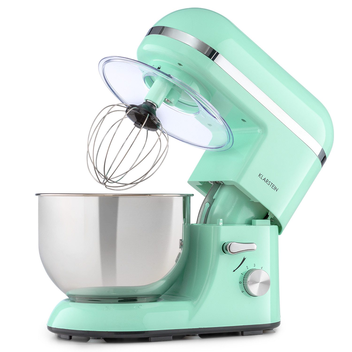 Klarstein Küchenmaschine, 1800 W, 5.2 l Schüssel, Knetmaschine Teigmaschine Teigknetmaschine Rührmaschine Standmixer