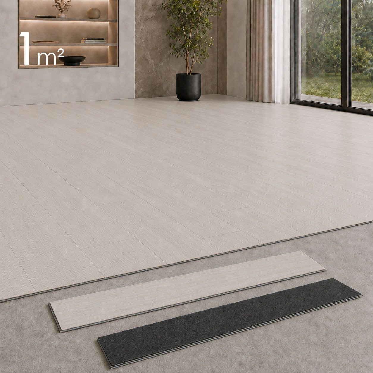 Berti Graf Designboden SPC Klick-Designboden 5 mm wasserfest in moderner Dielenoptik, kleberfrei, mit Trittschalldämmung, wasserfest, pflegeleicht