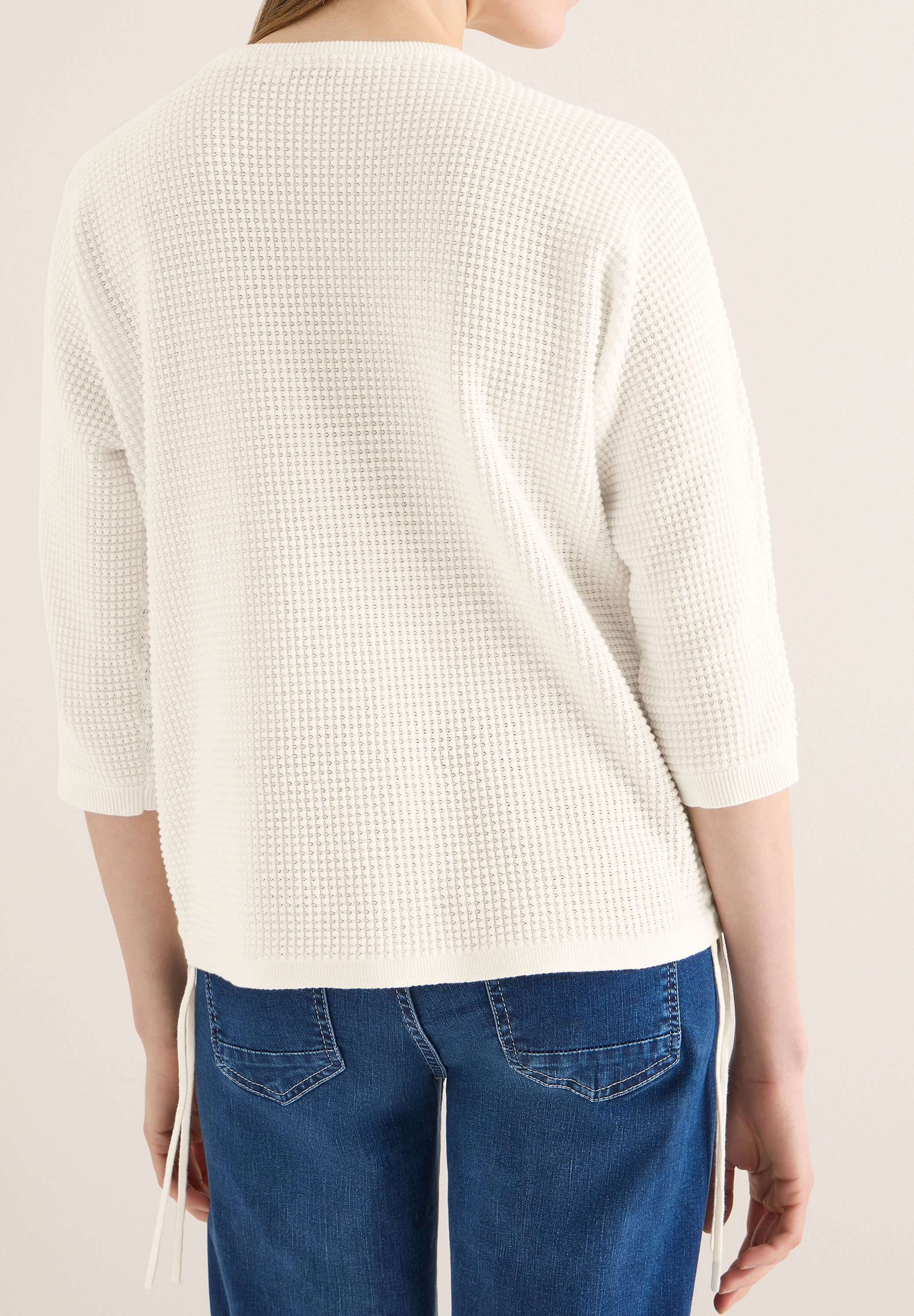CECIL 3/4 Arm-Pullover mit seitlicher Raffung und Bindebändern günstig online kaufen